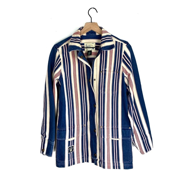 Ralph Lauren Vintage Inspired Striped Denim Jacket